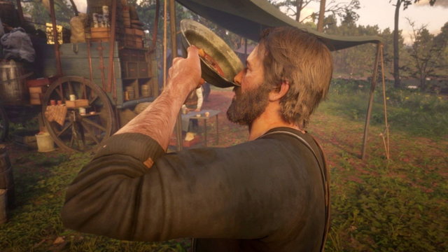 Esto es lo que pasa si comes demasiado en Red Dead Redemption II