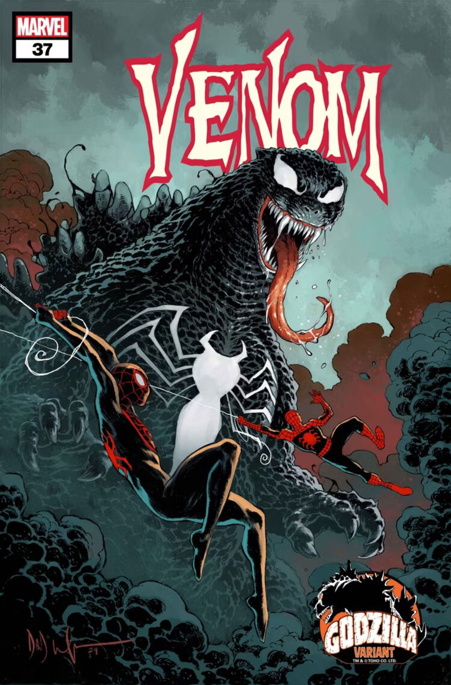 Venom alcanza su forma definitiva en su fusión con Godzilla de un modo ...