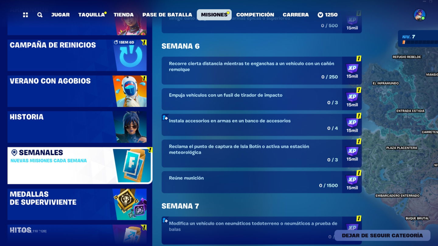 Las misiones de la semana 6 ya están disponibles en Fortnite C5T3