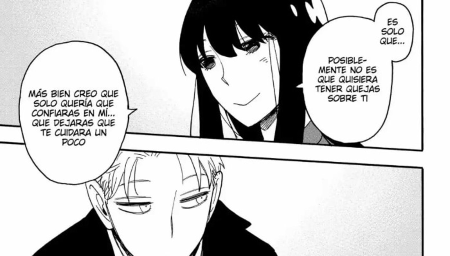 Yor le confiesa a Loid que quiere cuidar de él y que pueda confiar en ella