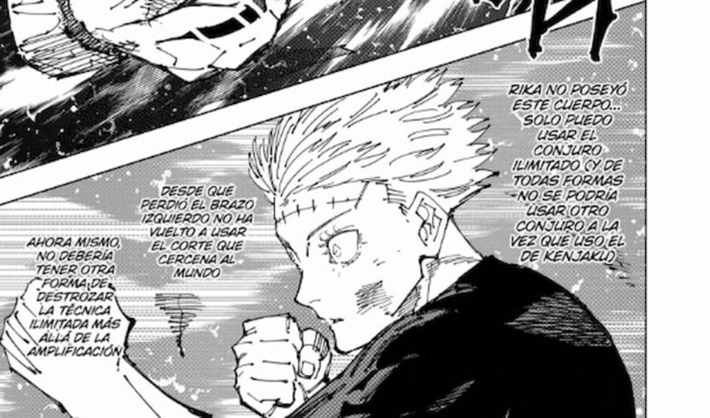 Yuta explica que no es capaz de usar las técnicas que copió y que están almacenadas en Rika