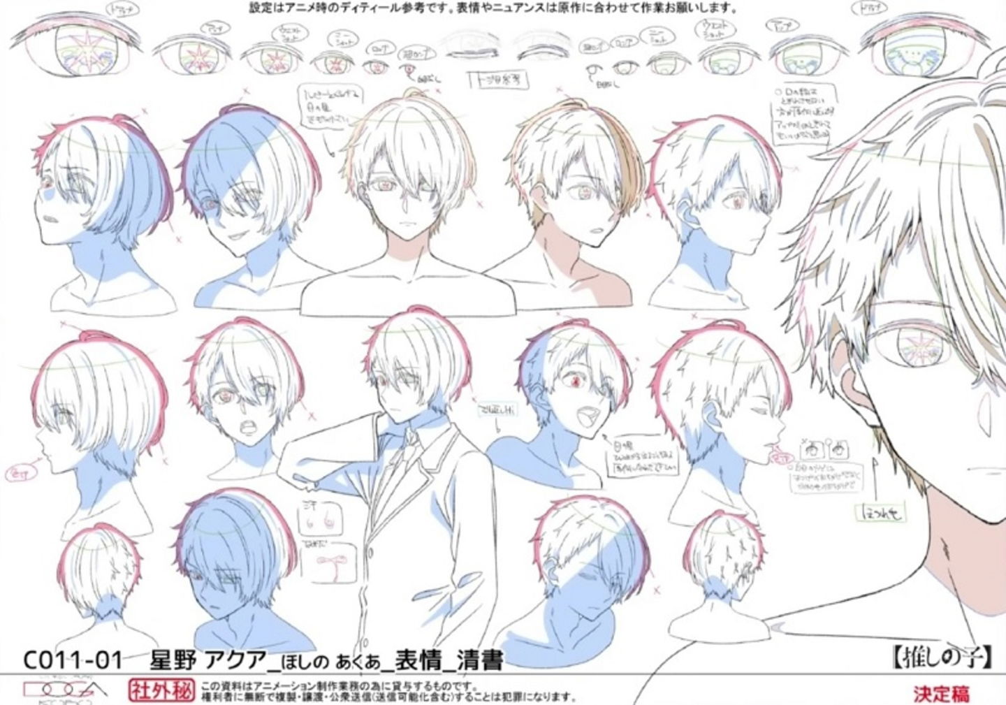 Oshi no Ko: así eran los primeros bocetos de Aqua Hoshino para su versión anime