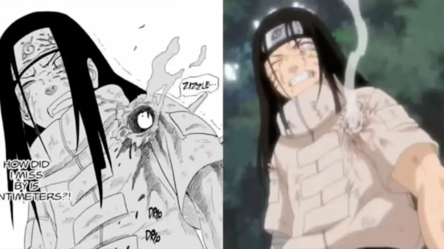 El manga de Naruto es mucho más gráfico con la violencia