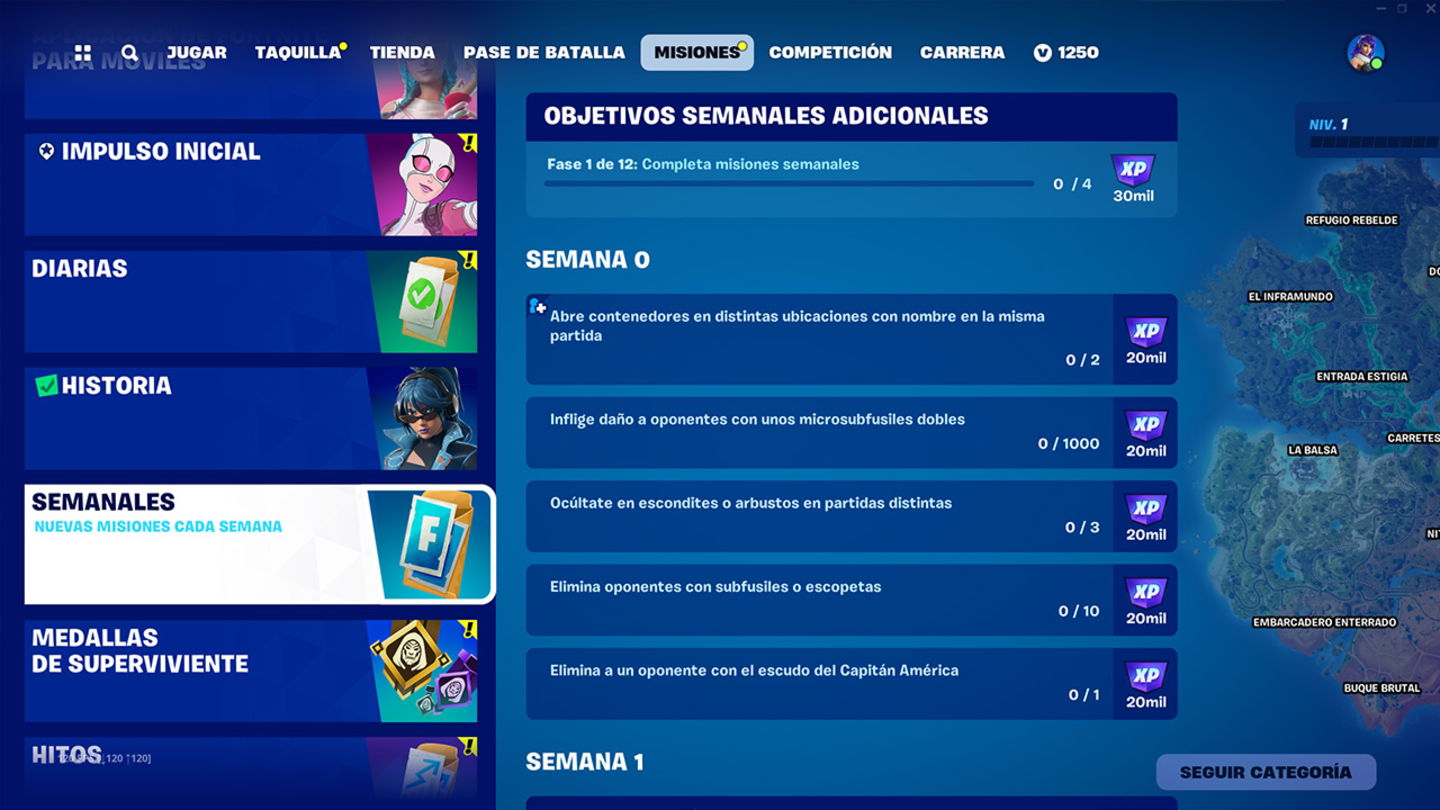 Las misiones de la semana 0 ya están disponibles en Fortnite C5T4