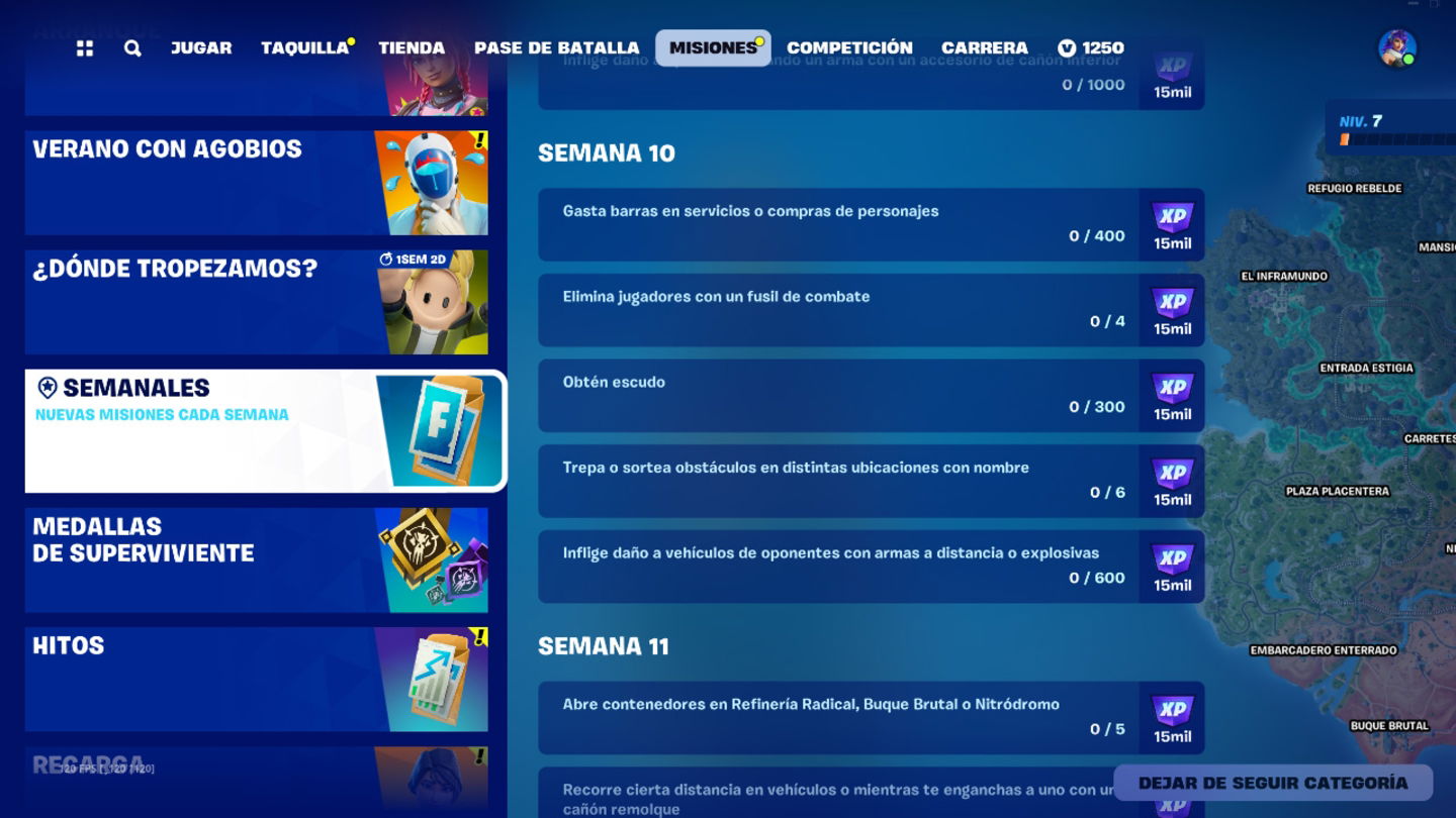 Las misiones de la semana 10 ya están disponibles en Fortnite C5T3