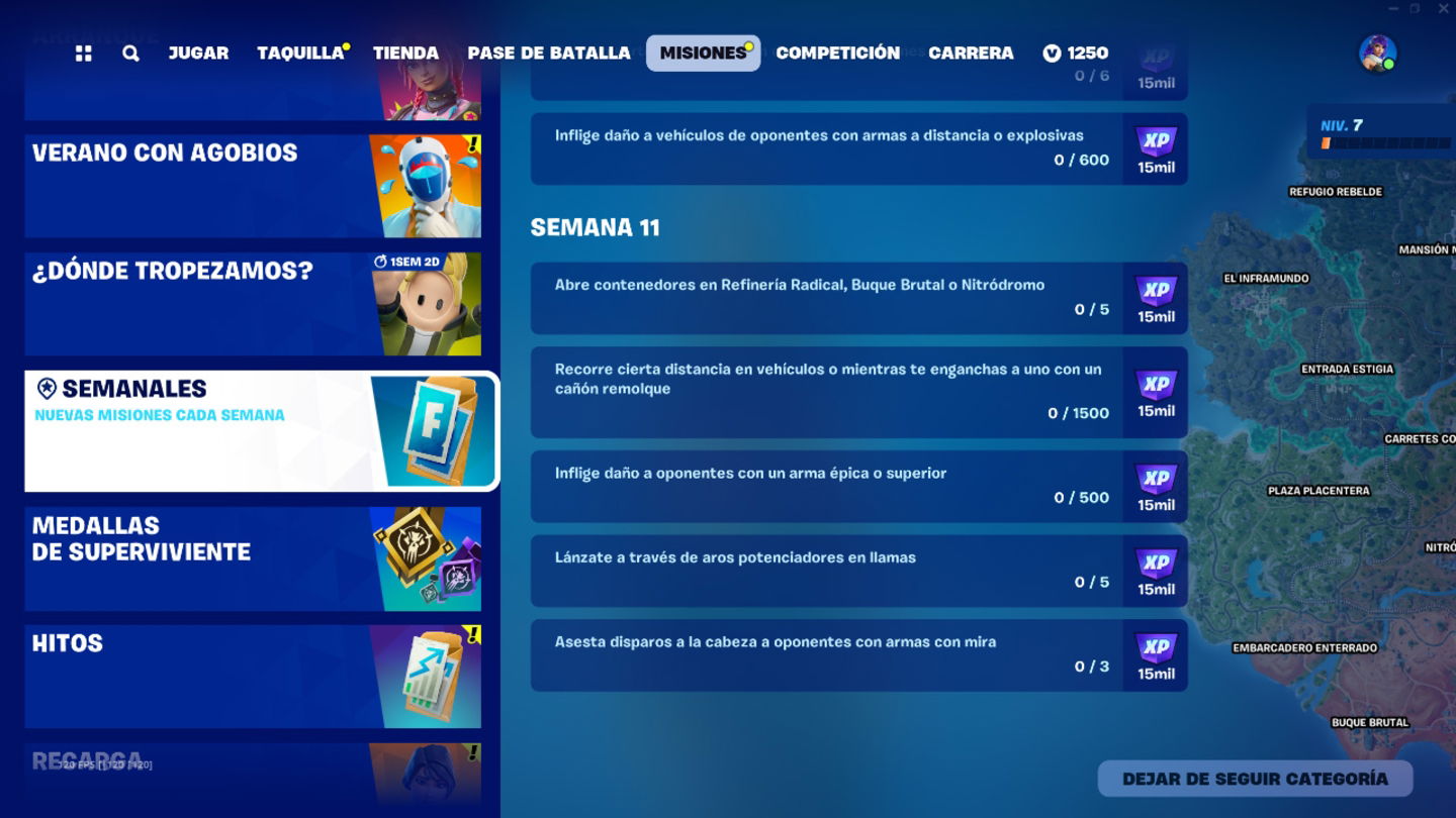 Las misiones de la semana 11 ya están disponibles en Fortnite C5T3