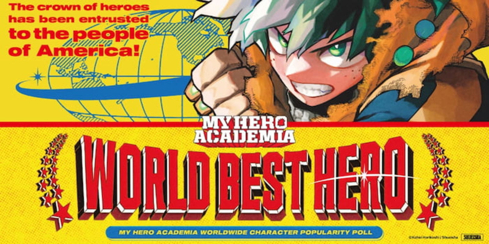 Para celebrar el final del manga de My Hero Academia se ha lanzado la primera encuesta de popularidad internacional de los personajes