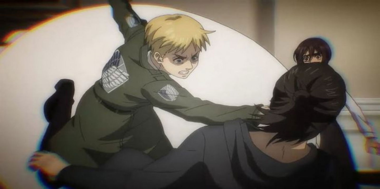 Armin golpeó a Eren para proteger los sentimientos de Mikasa