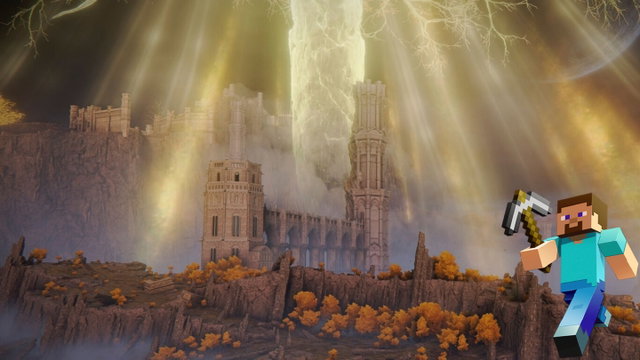 Un usuario de Minecraft construye una de las Torres Sagradas de Elden Ring