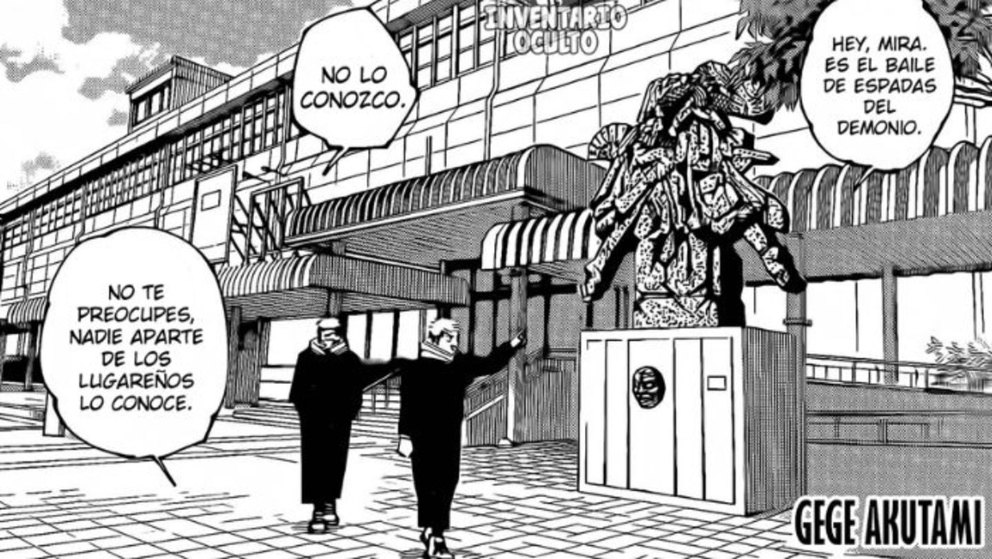 Itadori mencionando la Danza de la Espada del Diablo (Onikenbai)