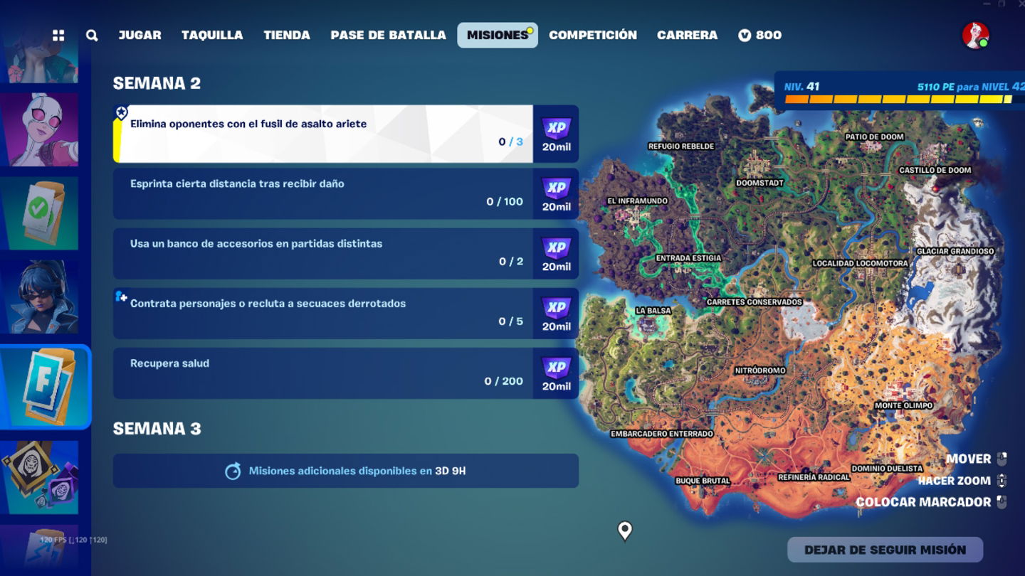 Las misiones de la semana 2 ya están disponibles en Fortnite C5T4