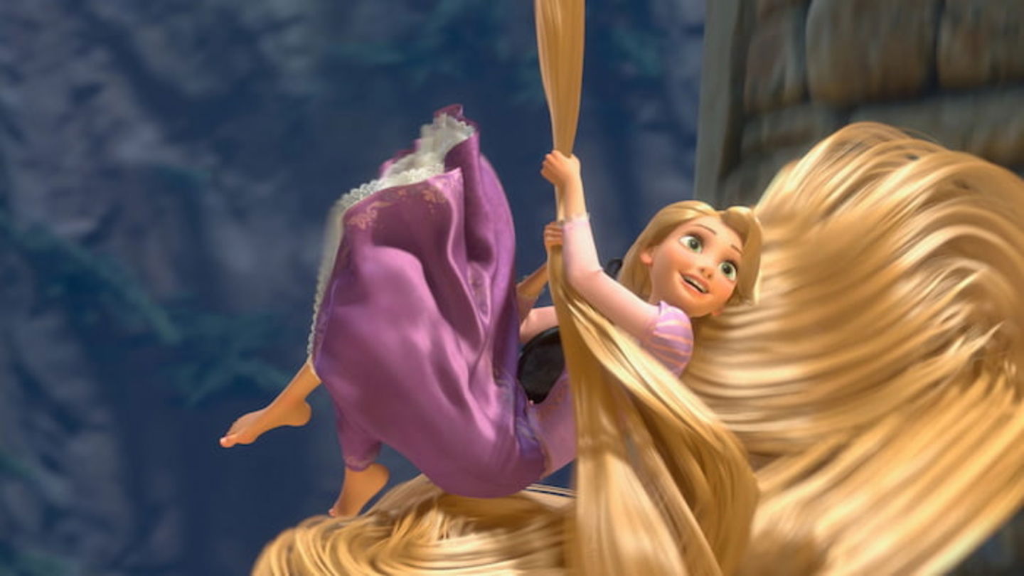 Rapunzel, la princesa de la abundante cabellera color dorado