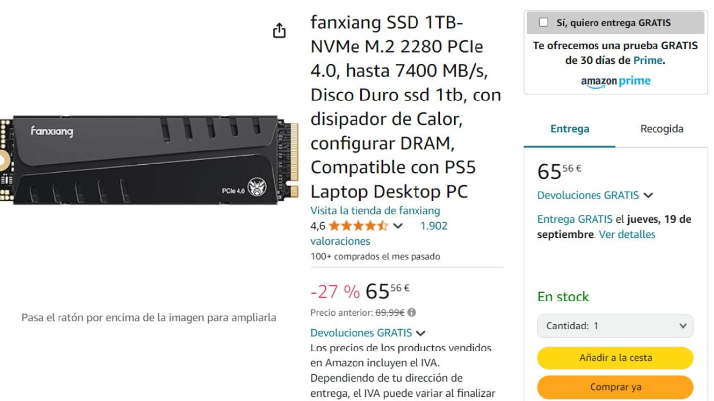 SSD fanxiang - Oferta Amazon