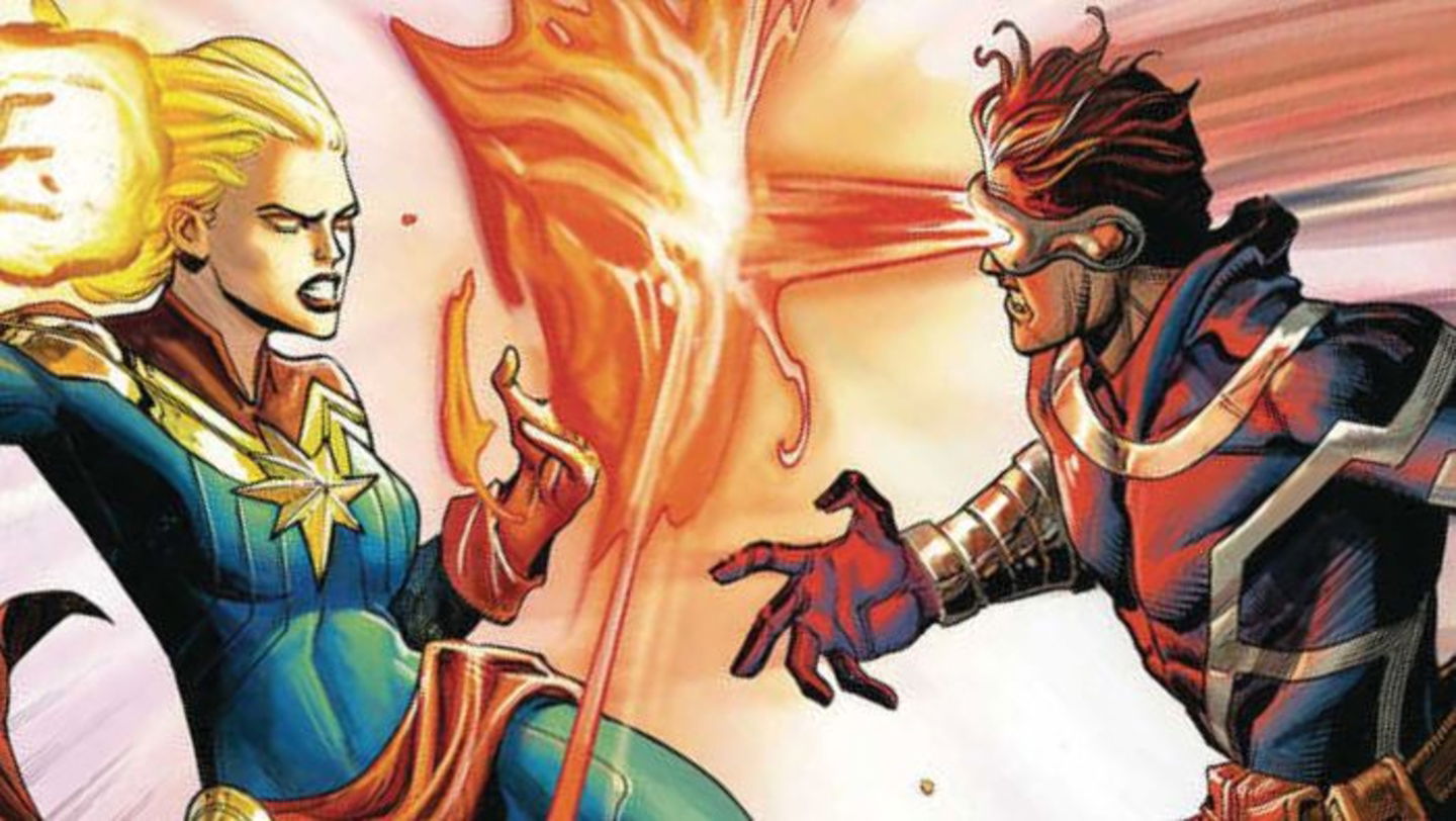 Un nuevo enfrentamiento entre Capitana Marvel y Cíclope está por desatar la nueva batalla Avengers vs X-Men