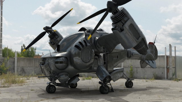 Un jugador de Fallout 3 construye el Vertibird del Enclave con piezas de LEGO