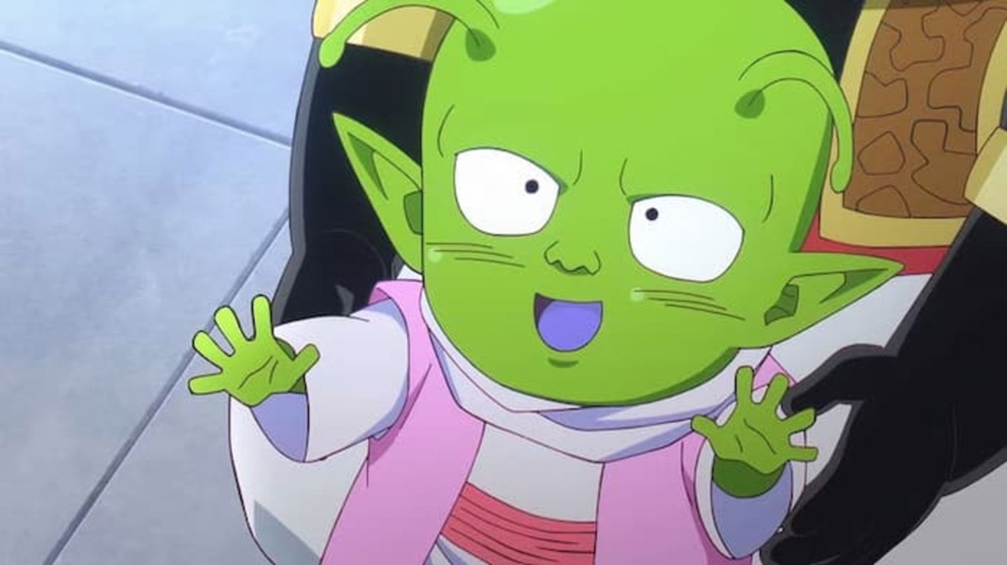 Dende fue convertido en un bebé por el deseo de Gomah