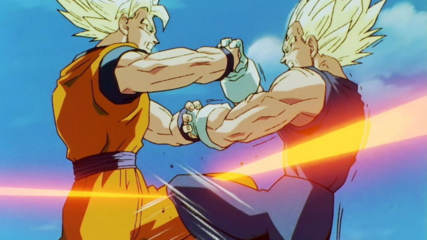 El combate de Majin Vegeta Vs Goku fue espectacular