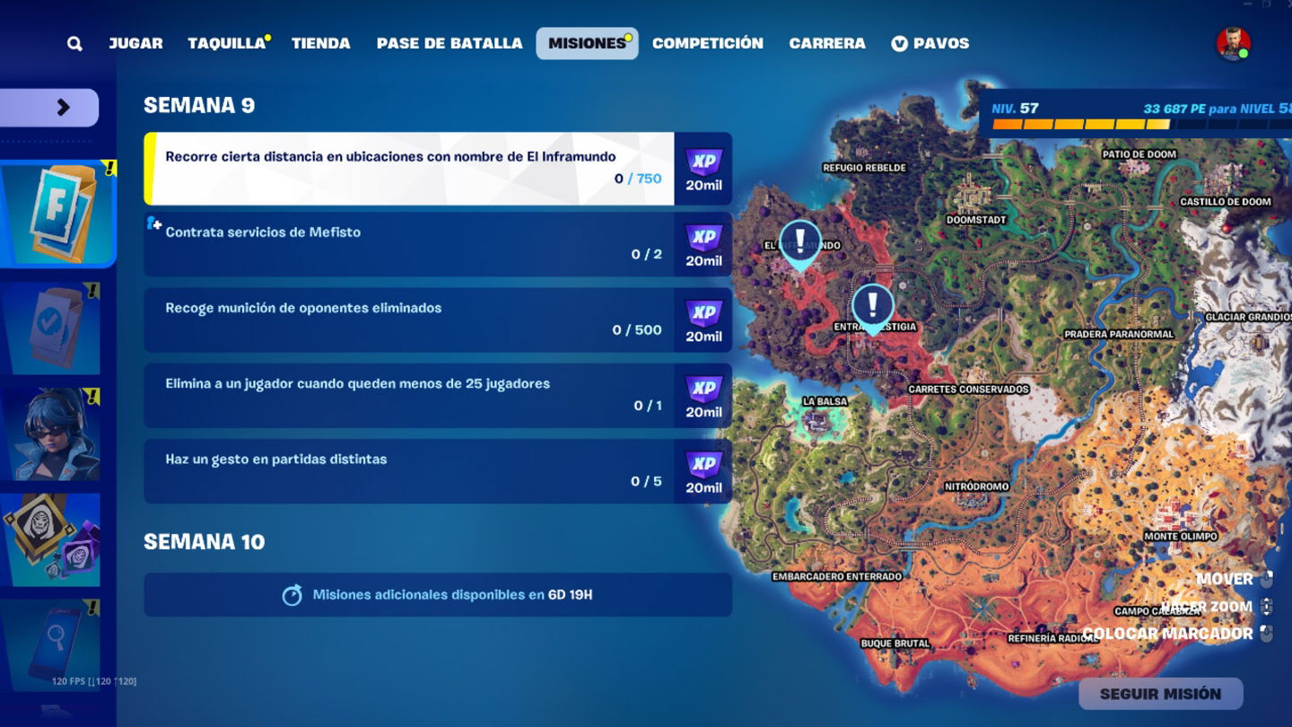 Misiones de la semana 9 de Fortnite C5T4