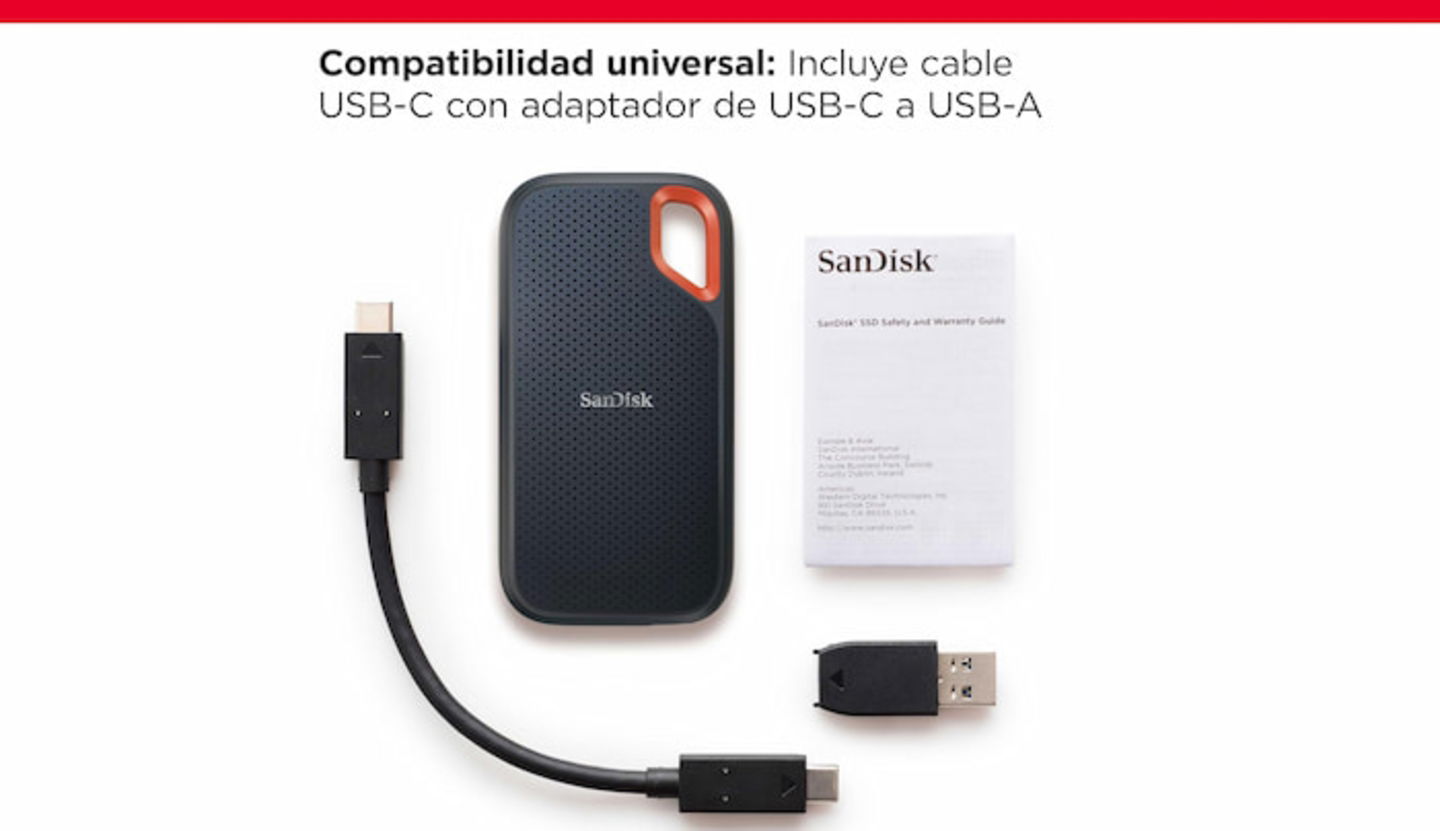 Imagen del SSD potátil SanDisk de 2TB