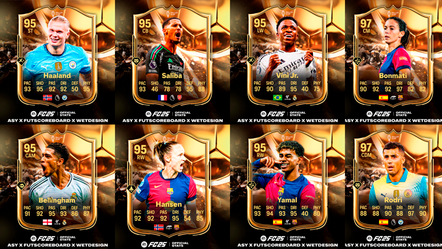 EA Sports FC 25 Ultimate Team: se filtran las estadísticas de las cartas del Balón de Oro y cómo funcionarán