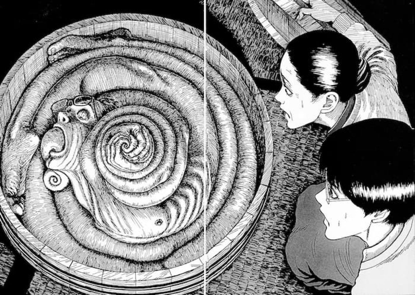 Este panel del padre de Shuichi convertido en espiral inspiró el ataque de Geto