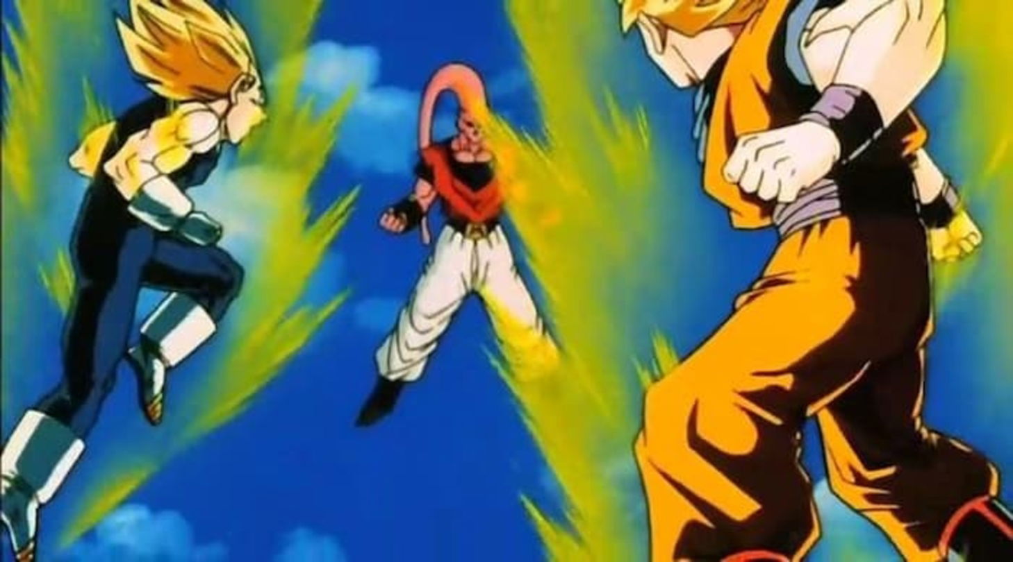 Goku y Vegeta no eran rivales para Super Buu tras absorber a Gohan