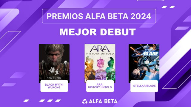 Premios Alfa Beta 2024: finalistas a debut del año