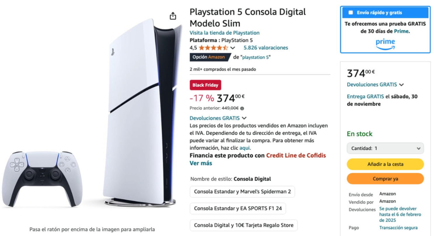 PS5 Slim - Oferta Black Friday