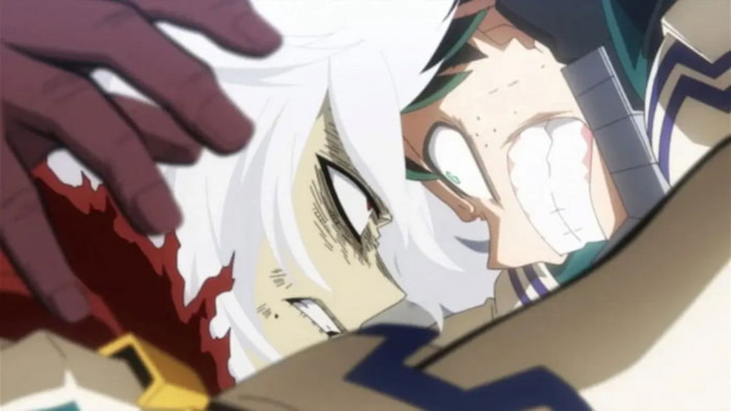 Shigaraki y Deku hacen un maravilloso contraste en esta obra