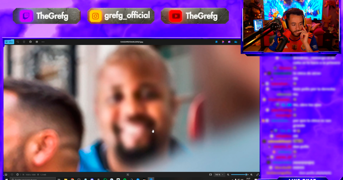 La "bronca" de TheGrefg a su editor en directo: "No me puedes pasar una miniatura con esta cara"