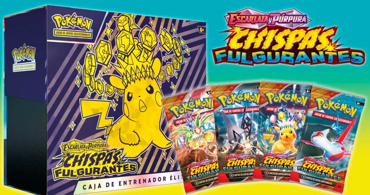 Te contamos qué trae la Caja de Entrenador Élite de Pokémon JCC Chispas Fulgurantes