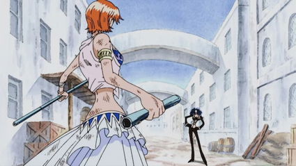 Este fue de los primeros combates de Nami y fue muy bueno