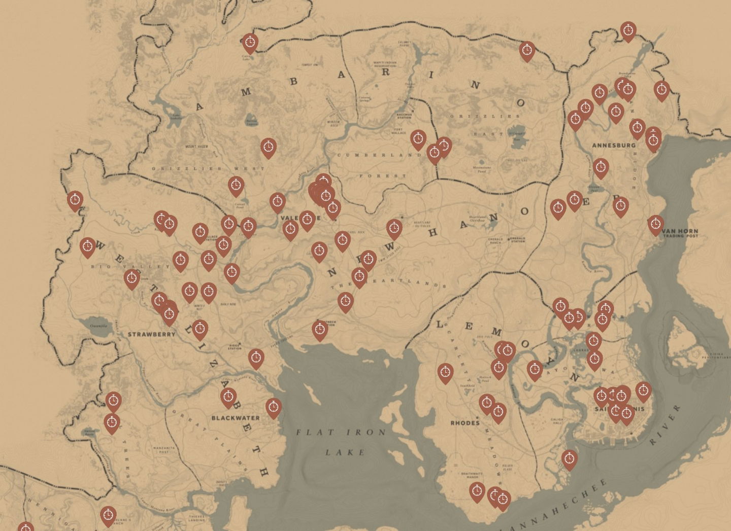 Eventos aleatorios del mapa de RDR2