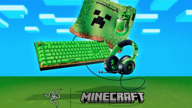 Nueva colección Razer x Minecraft: cinco productos gaming con estética pixelada para fans del juego