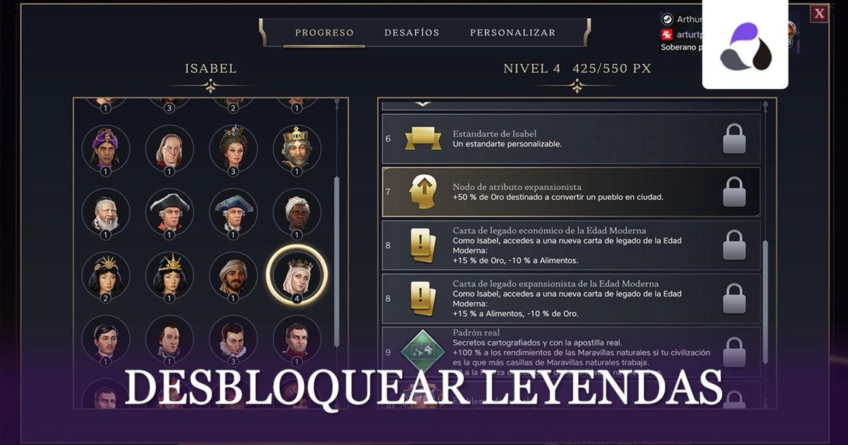 Cómo desbloquear más atributos para los líderes en Civilization VII