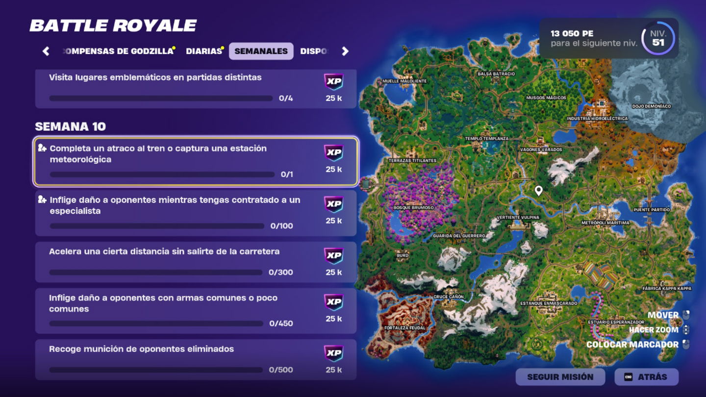 Las misiones de la semana 10 ya están disponibles en Fortnite C6T1