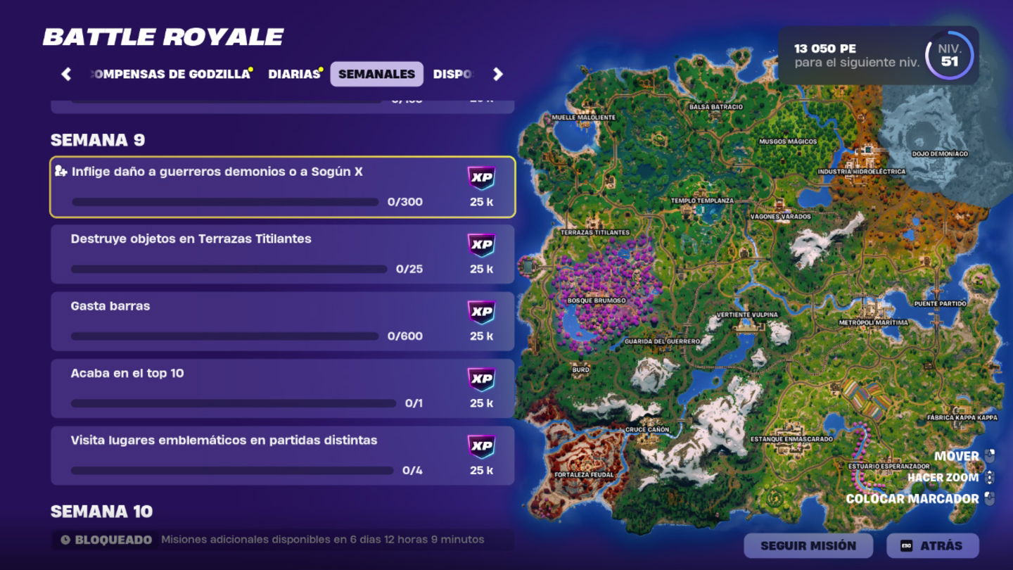 Las misiones de la semana 9 ya están disponibles en Fortnite C6T1