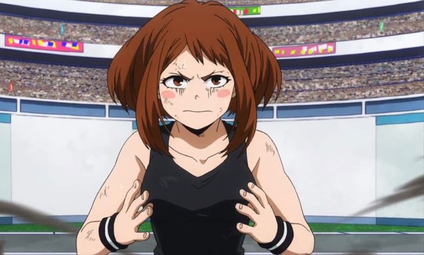 Ochaco también entrenó arduamente para poder alcanzar a sus compañeros