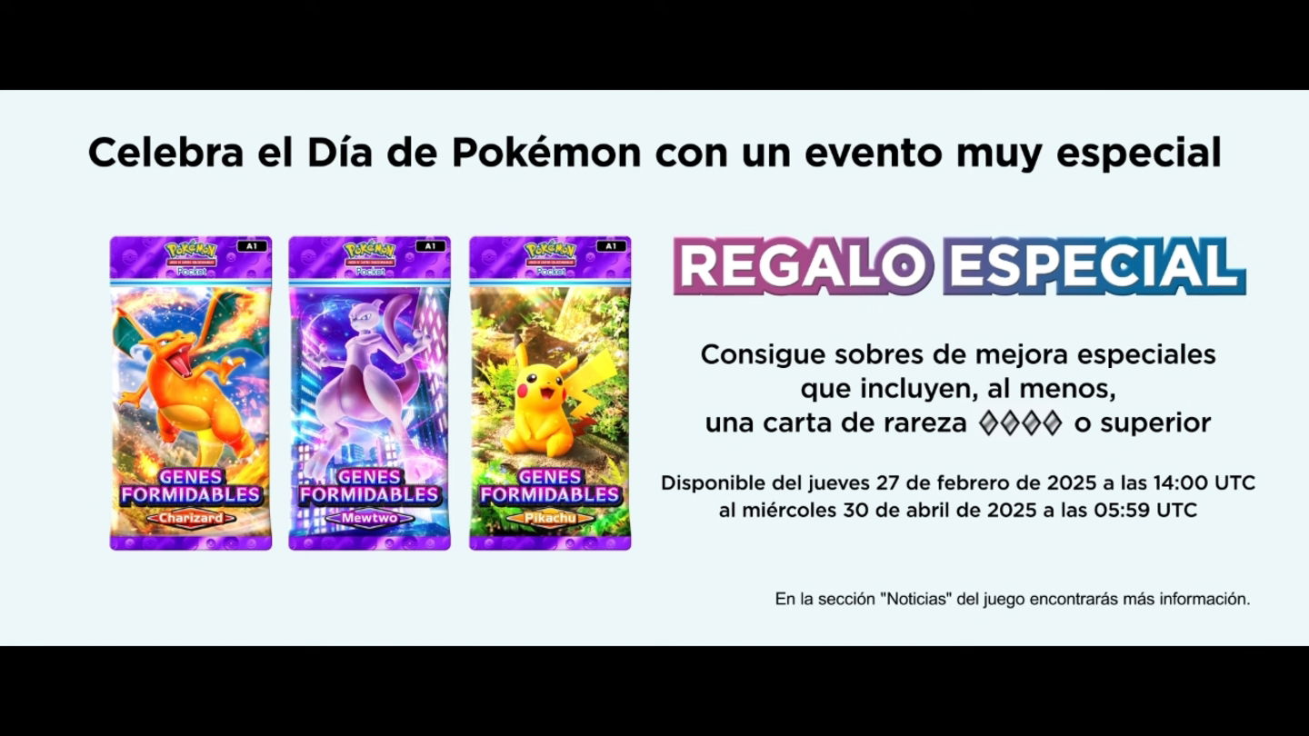 Pokémon TCG Pocket regala tres sobres muy especiales por tiempo limitado