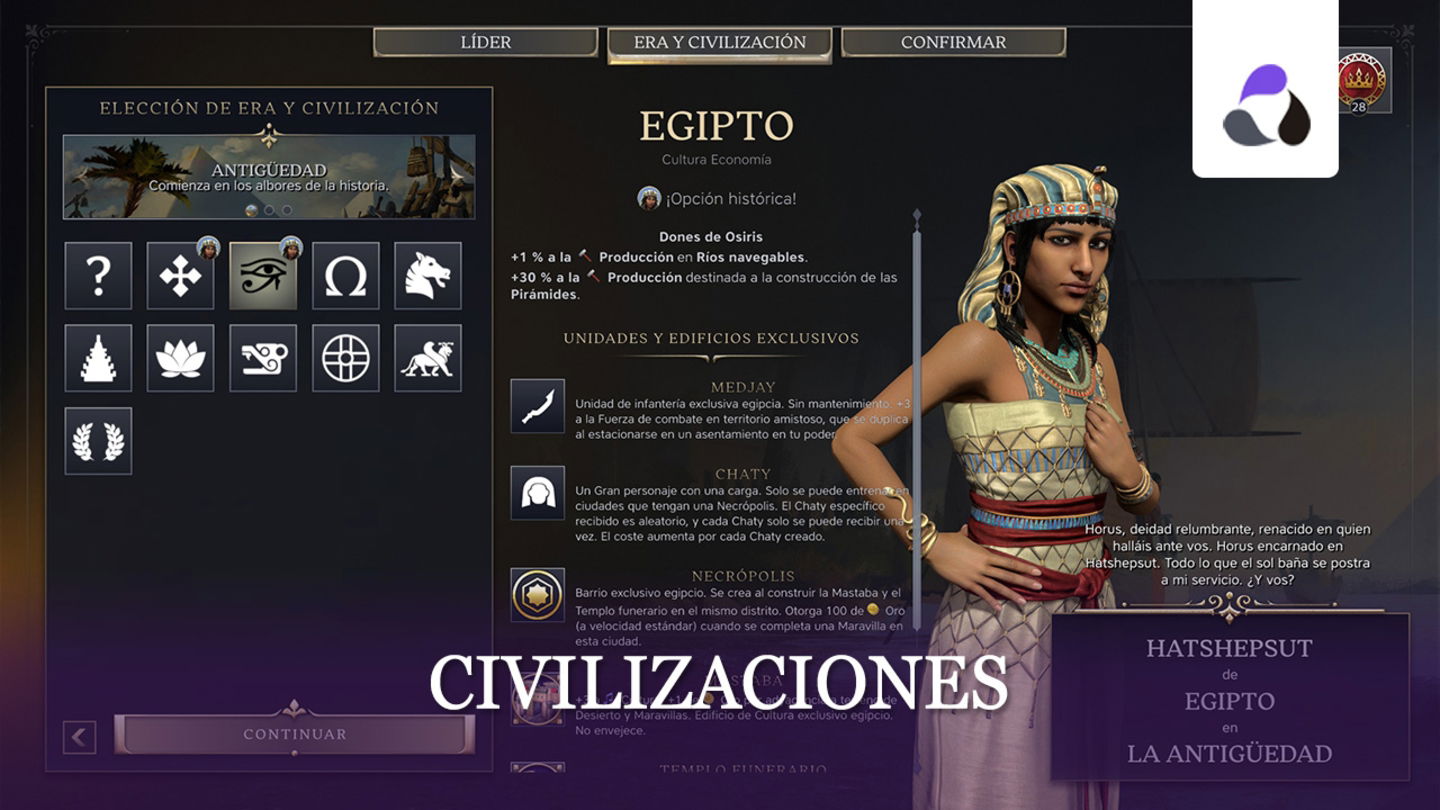 Todas las civilizaciones de Civilization VII