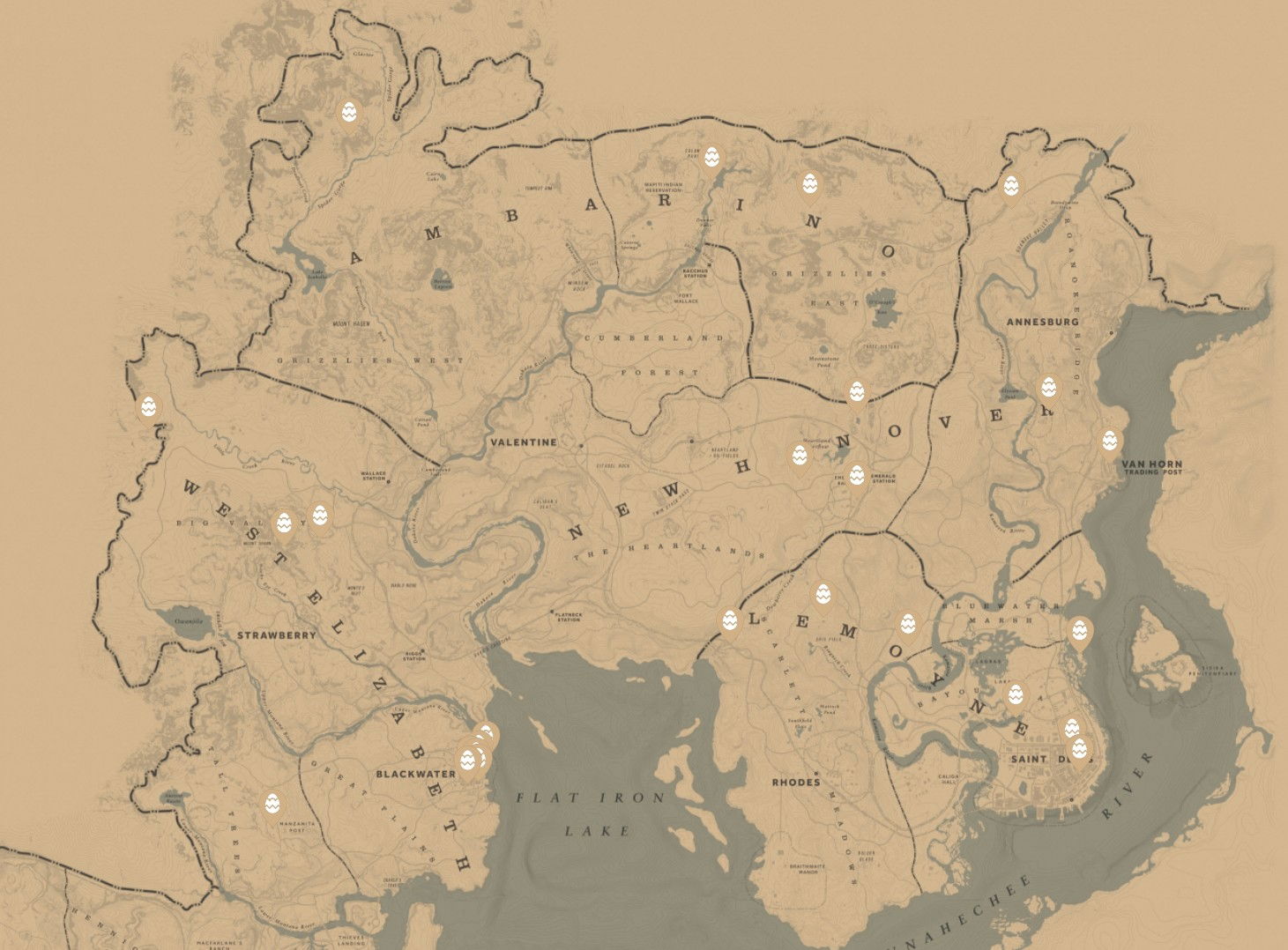 Todos los easter eggs y secretos el en mapa de Red Dead 2