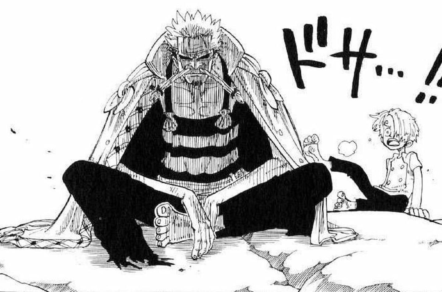 Zeff se come su propia pierna por el bien de Sanji en el manga