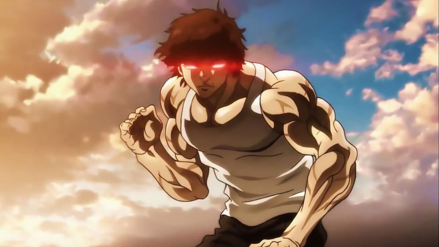 Baki es un anime de acción con peleas de artes marciales y mucho contenido absurdo