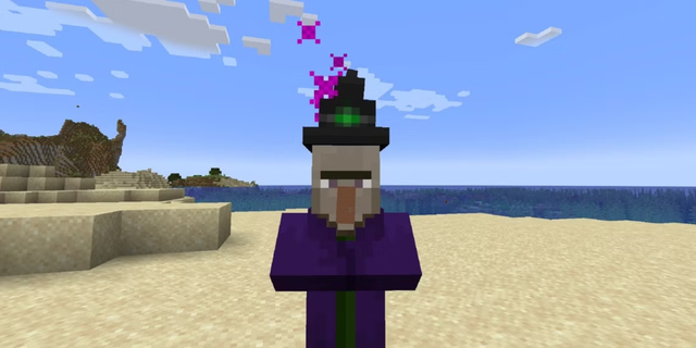 Una Bruja en Minecraft ataca a un jugador con un truco que no esperaba