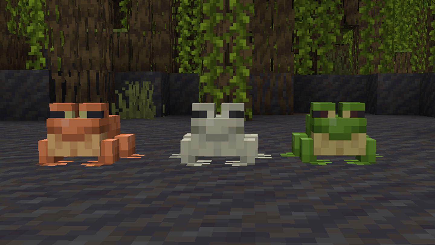 Hay distintos tipos de ranas en Minecraft