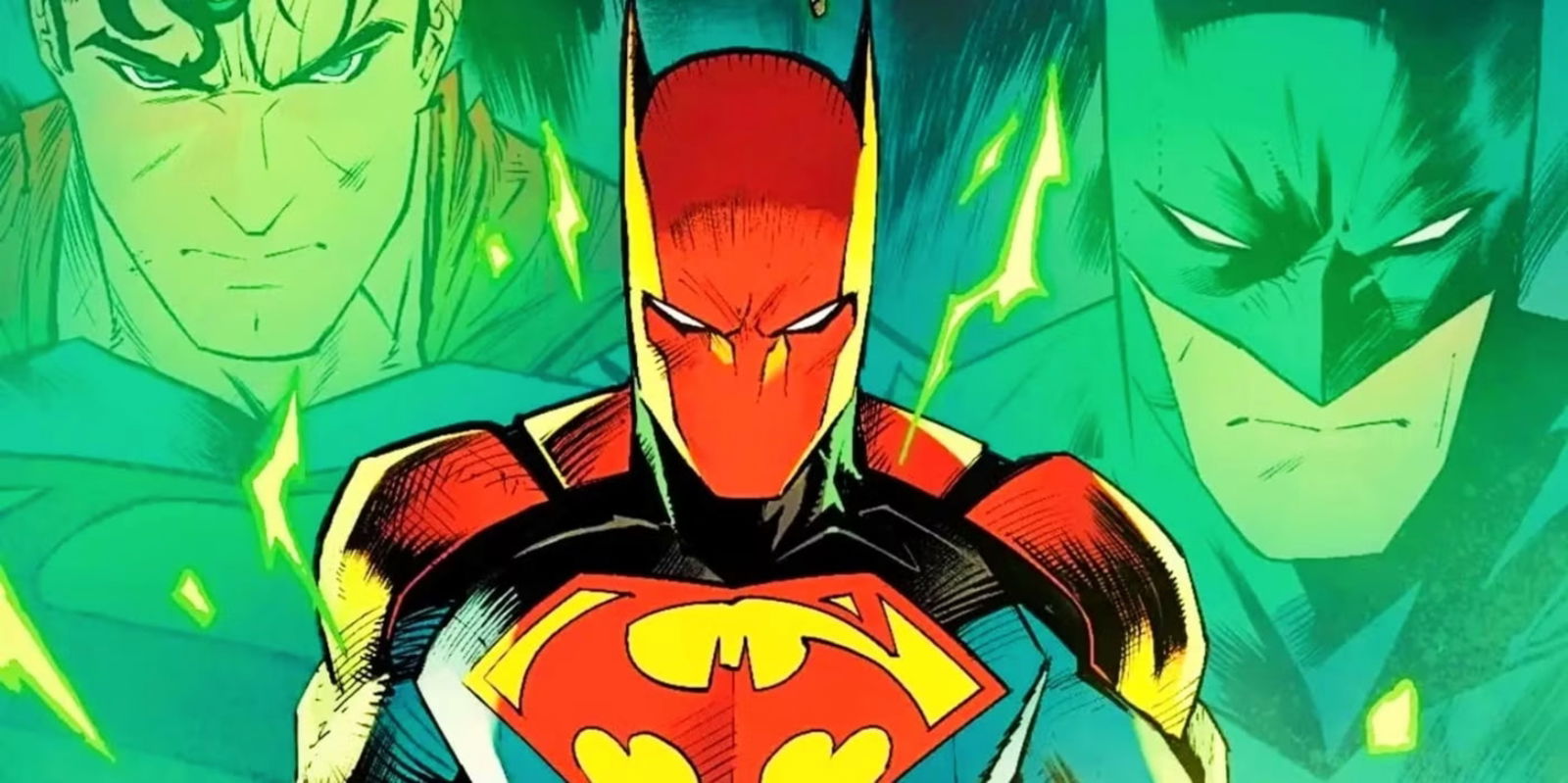 Superbat es la fusión de Superman y Batman con el poder de Linterna Verde