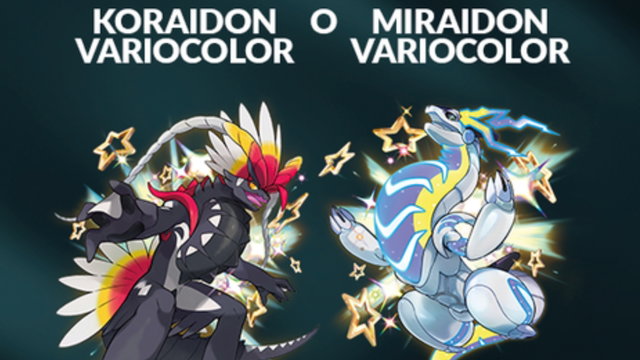 Pokémon Escarlata y Púrpura ya permirten conseguir a los legendarios Miraidon y Koraidon en su forma shiny, pero por tiempo limitado