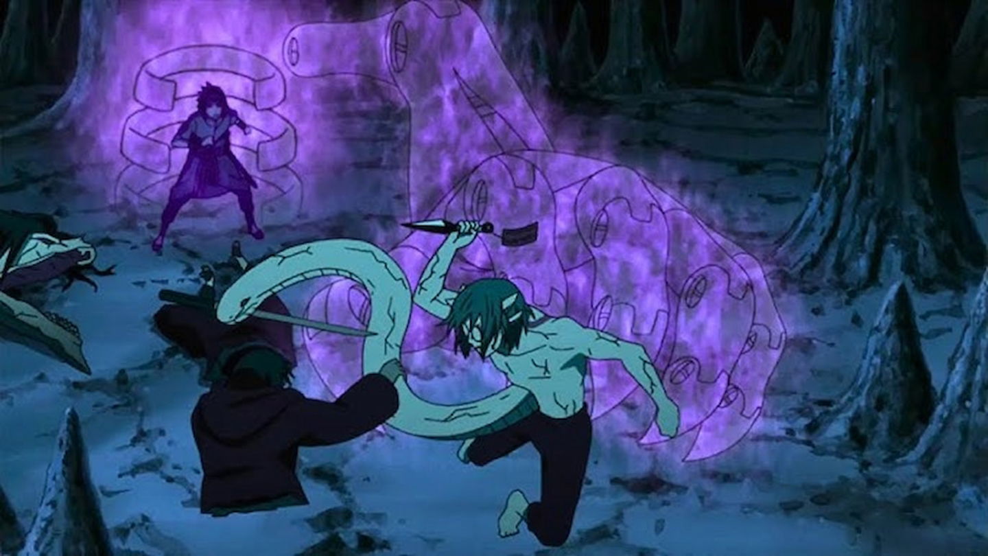 El combate entre Sasuke y Kabuto fue brutal, pero se necesitó de la ayuda de Itachi para vencerle
