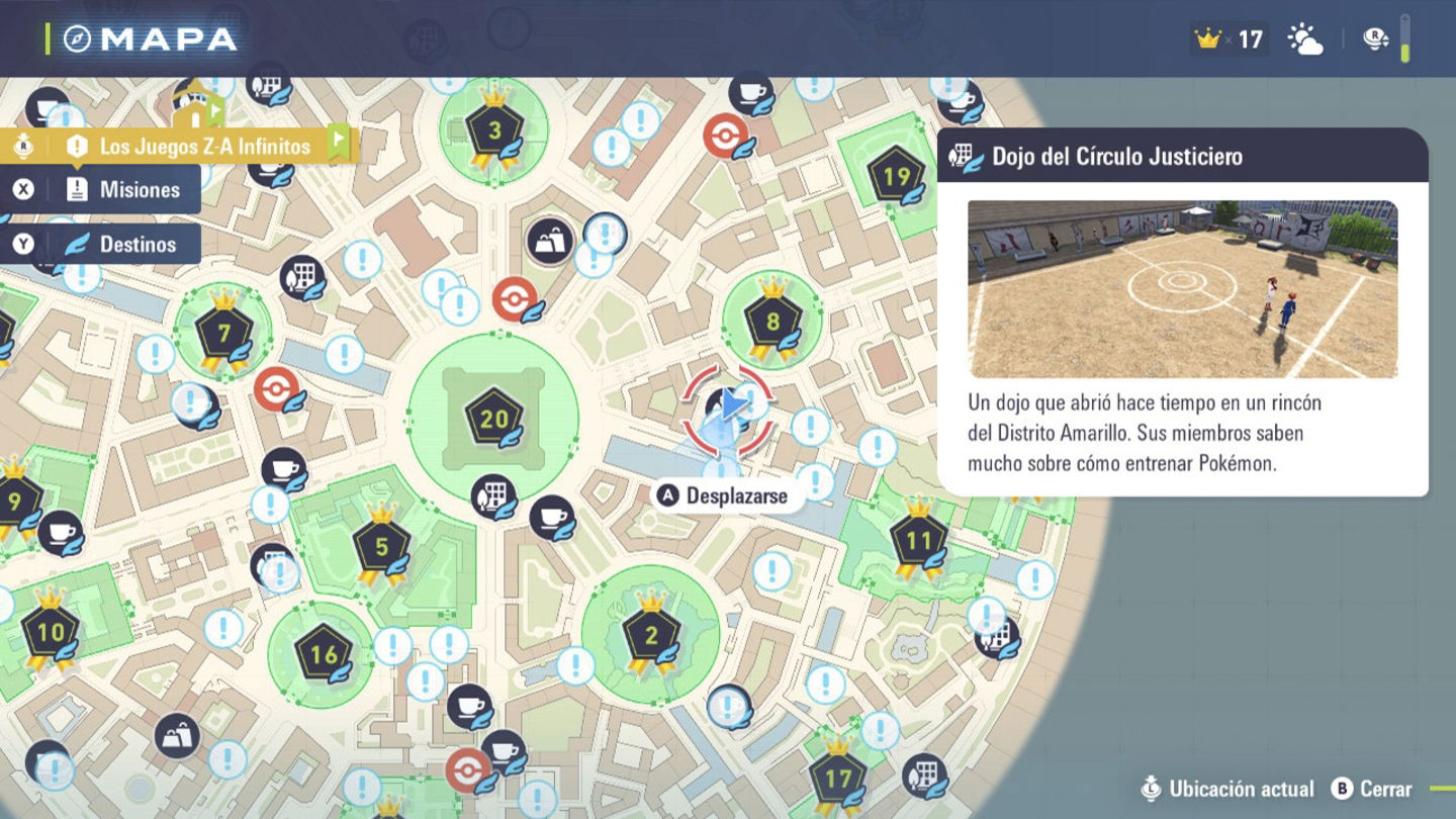 Podemos visitar el Dojo del Círculo Justiciero para realizar el Entrenamiento Extremo
