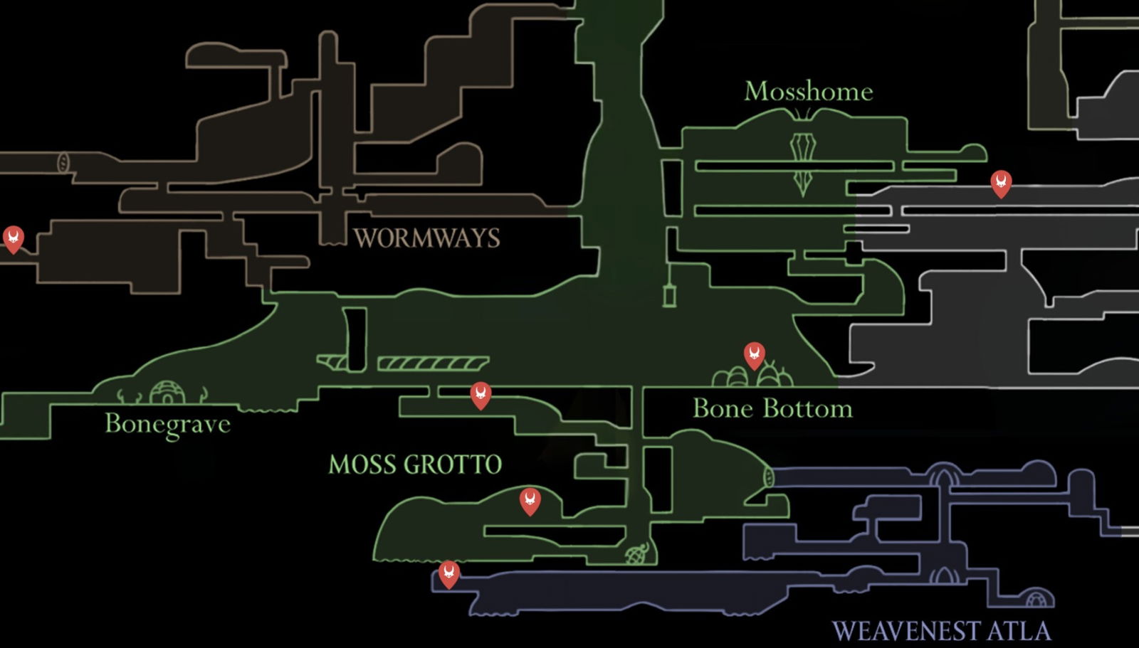 En el mapa interactivo podemos encontrar muchos jefes